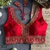 Tew Heavy Pure Soft Roman Silk Sequence Work Fancy Blouse